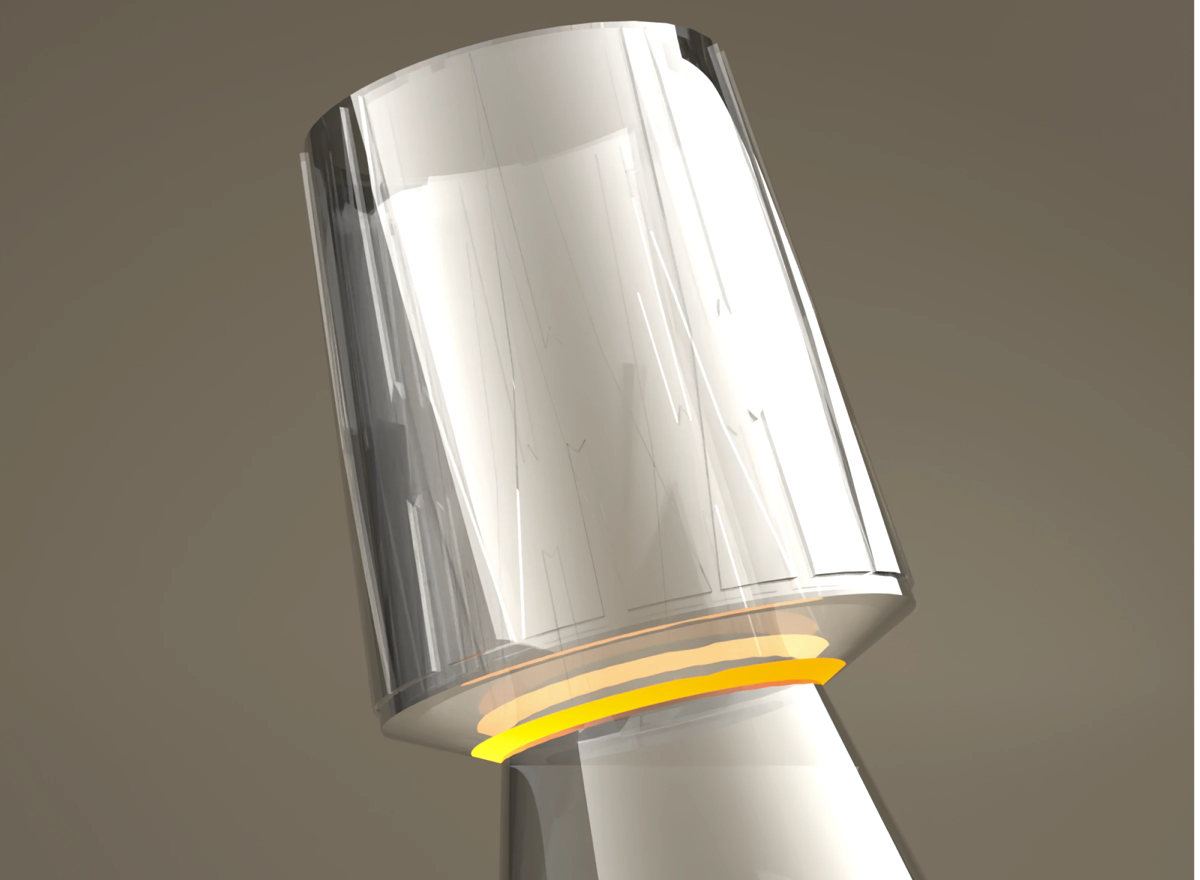 Refraction of light on glass base